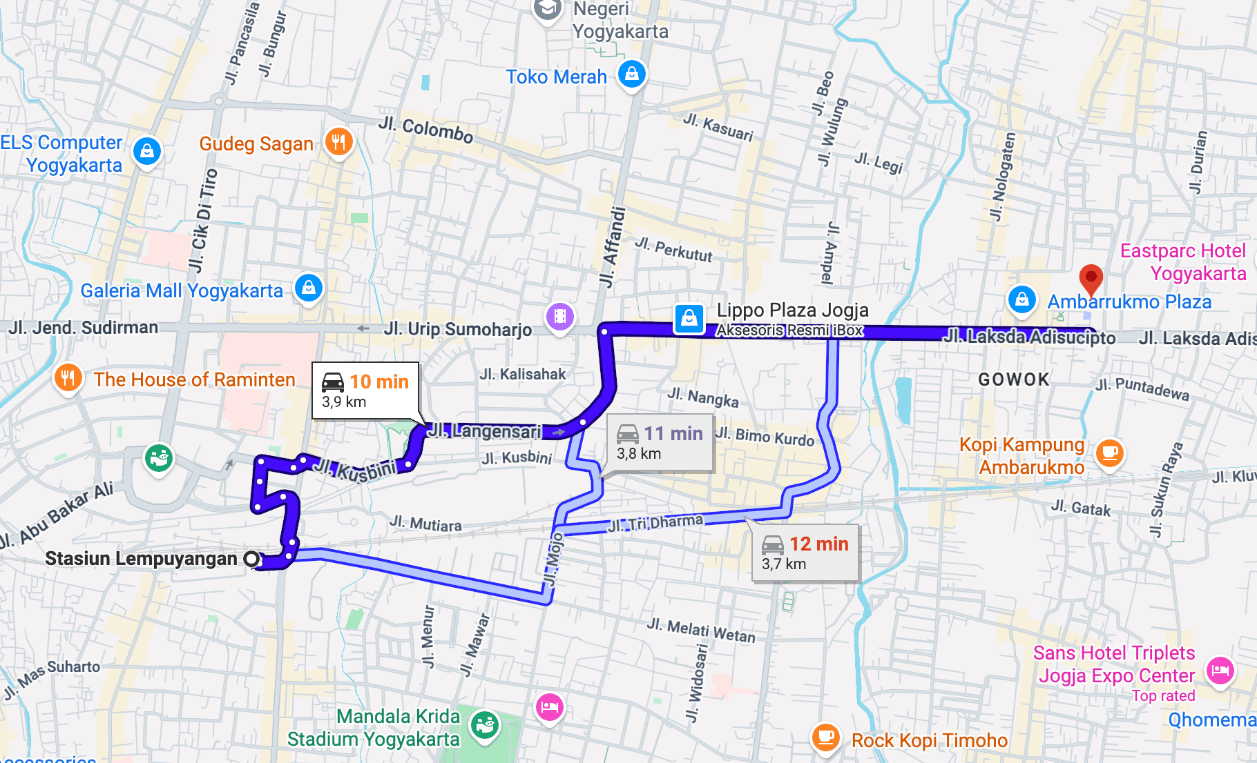 From Lempuyangan Railway Station